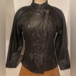 Harley Davidson Military Style Leather Jacket S